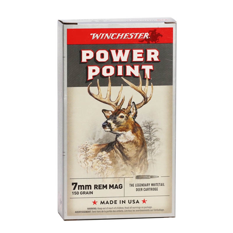 Winchester Super-X Power Max 7mm Remington Magnum Ammo 150 Grain Power-Point 