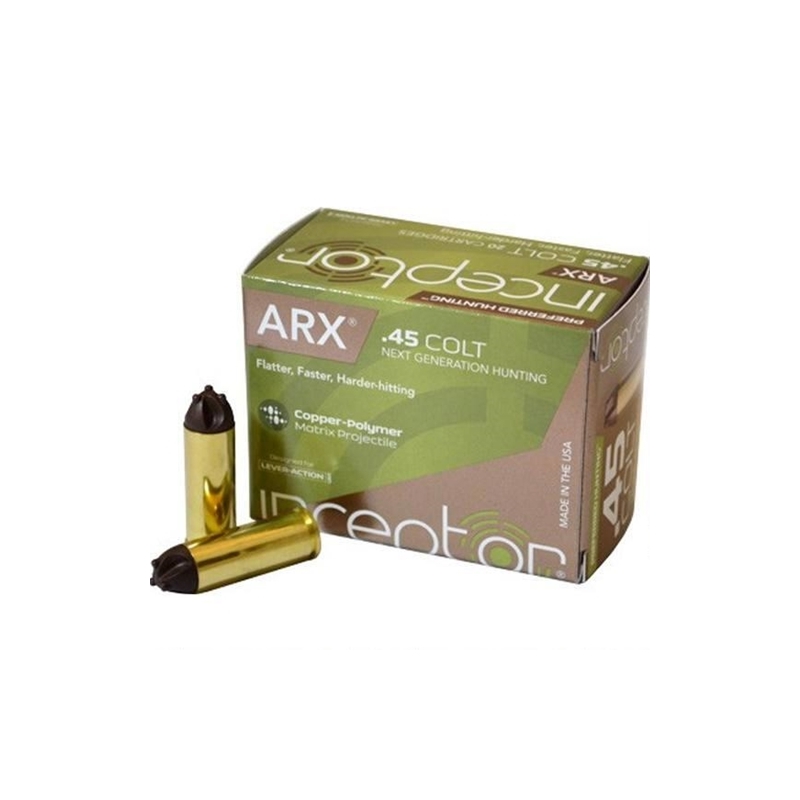 Inceptor Preferred Hunting 45 Long Colt Ammo 157 Grain Lever Action ARX UM1 Frangible Lead-Free
