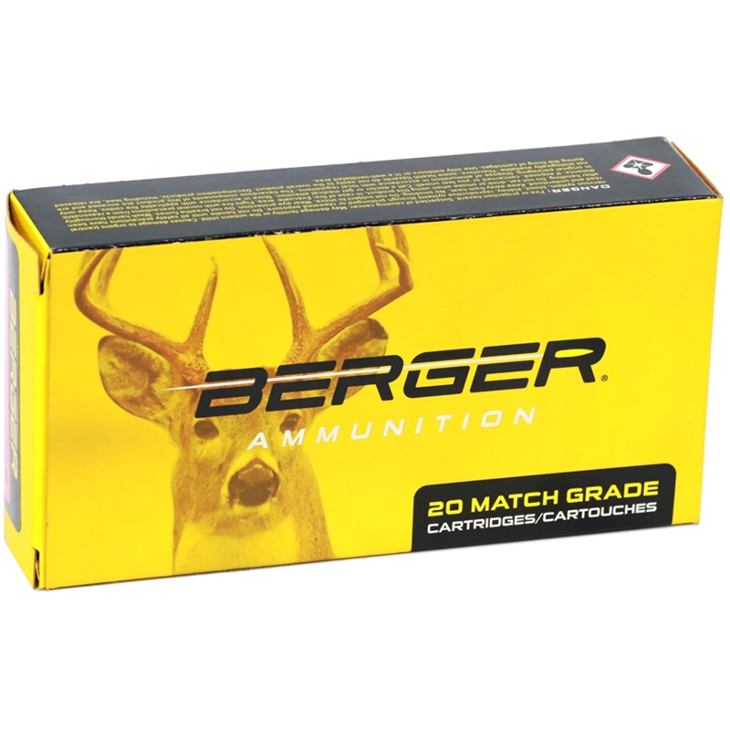 Berger Match Grade 6mm Creedmoor Ammo 95 Grain Classic Hunter 