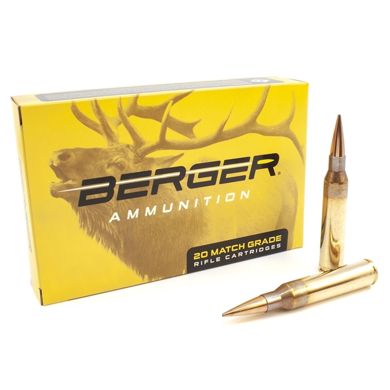 Berger Match Grade 338 Lapua Magnum Ammo 250 Grain Elite Hunter