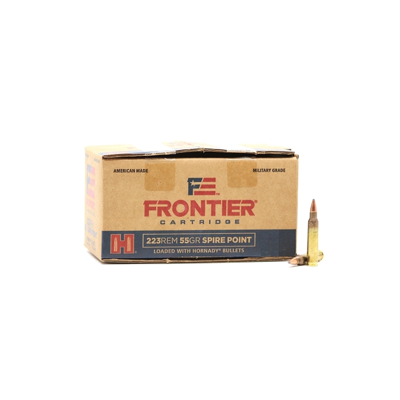 Frontier Military Grade 223 Remington Ammo 55 Grain Spire Point 600 Round Case