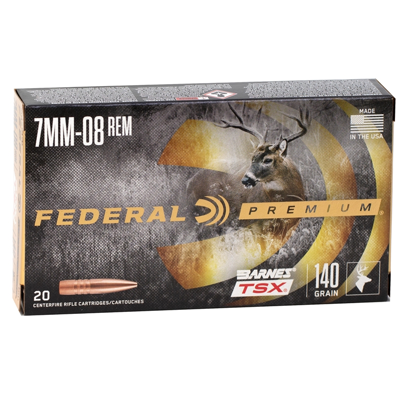 Federal Premium 7mm-08 Remington Ammo 140 Grain  Barnes Triple-Shock X Bullet