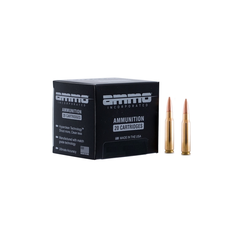 Ammo Inc 308 Winchester Ammo 168 Grain Boat Tail Hollow Point Signature Line