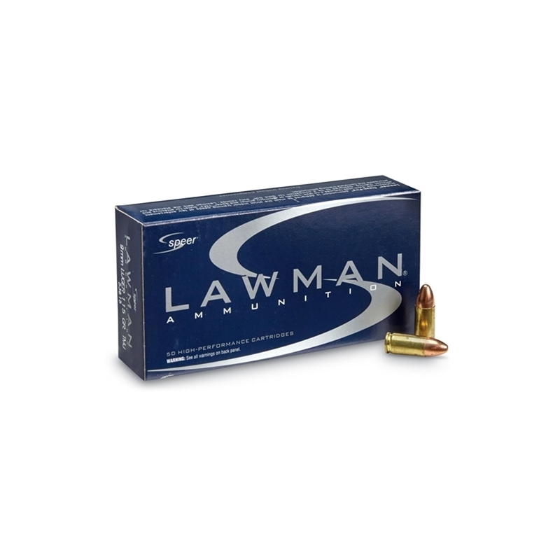 Speer Lawman 9mm Luger Ammo 115 Grain +P Total Metal Jacket