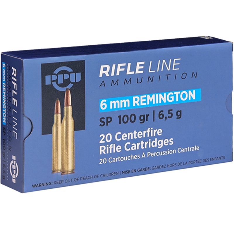 Prvi Partizan 6mm Remington Ammo 100 Grain Soft Point Boat Tail 
