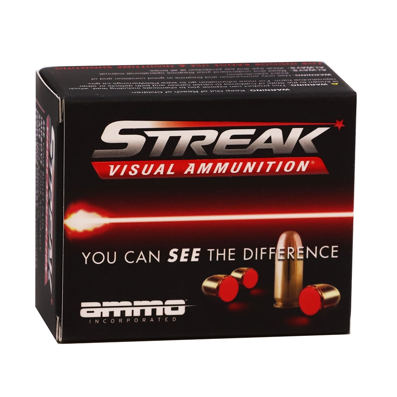 Ammo Inc Streak 45 ACP AUTO Ammo 230 Grain Jacketed Hollow Point Tracer 