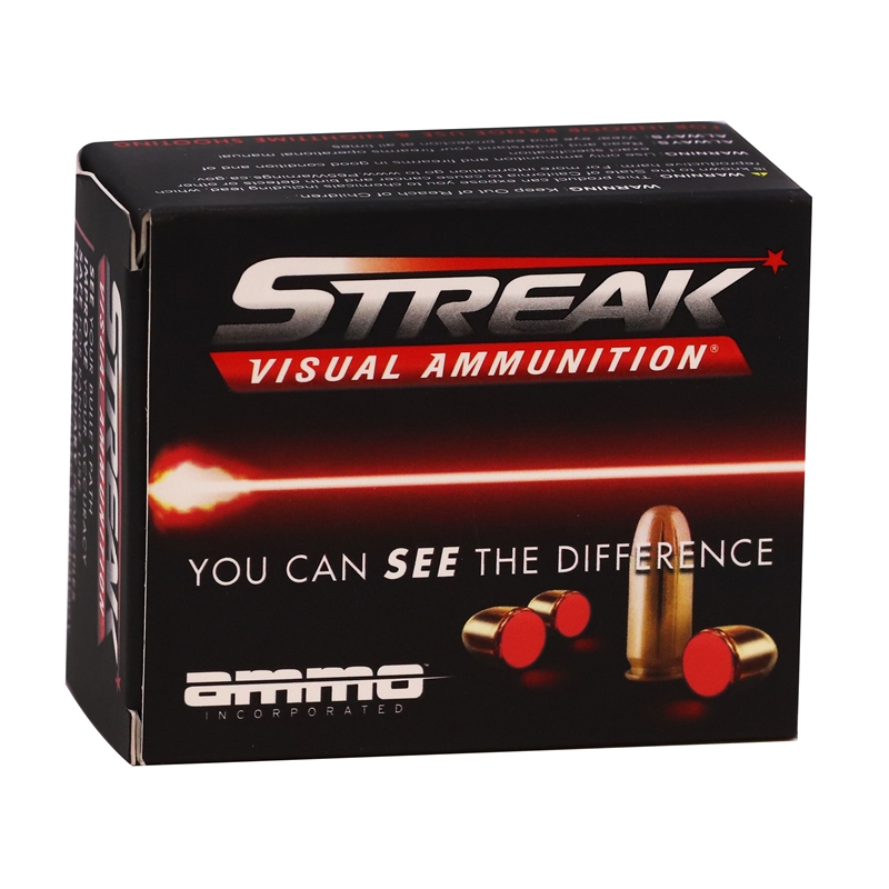 Ammo Inc Streak 9mm Luger Ammo 115 Grain JHP Tracer