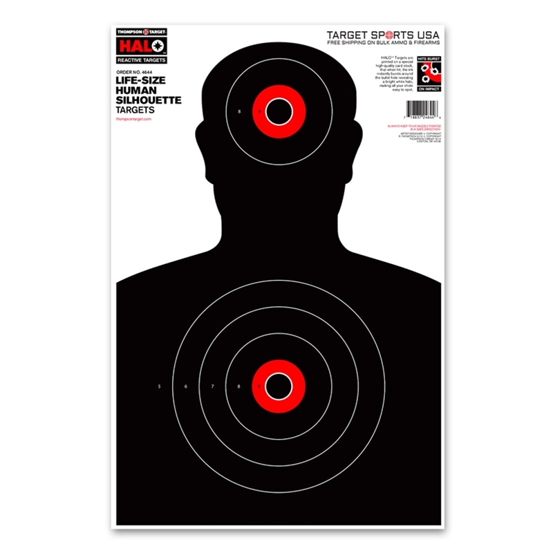 Thompson Target HALO Life-Size Silhouette Reactive Shooting Targets - 12.5