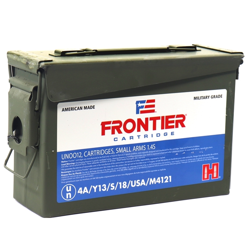 Hornady Frontier Cartridge Military Grade 5.56mm NATO Ammo 62 Grain FMJBT 500 Rounds Ammo Can
