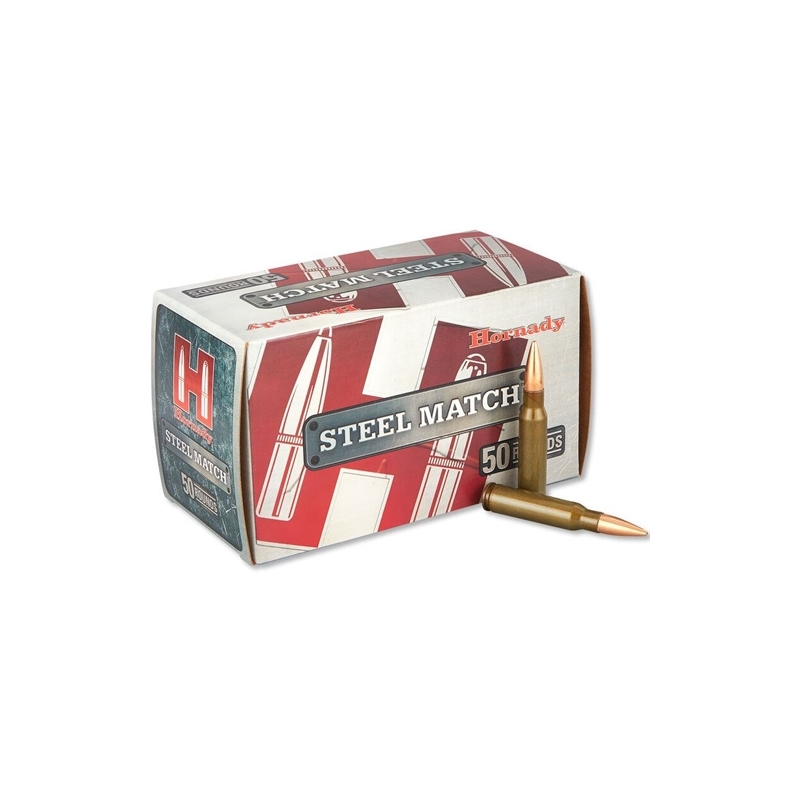 Hornady Steel Match 308 Winchester Ammo 155 Grain Boat Tail Hollow Point