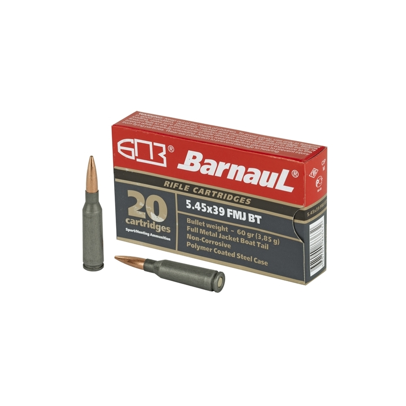Barnaul 5.45x39mm Ammo 60 Grain Full Metal Jacket Steel Case