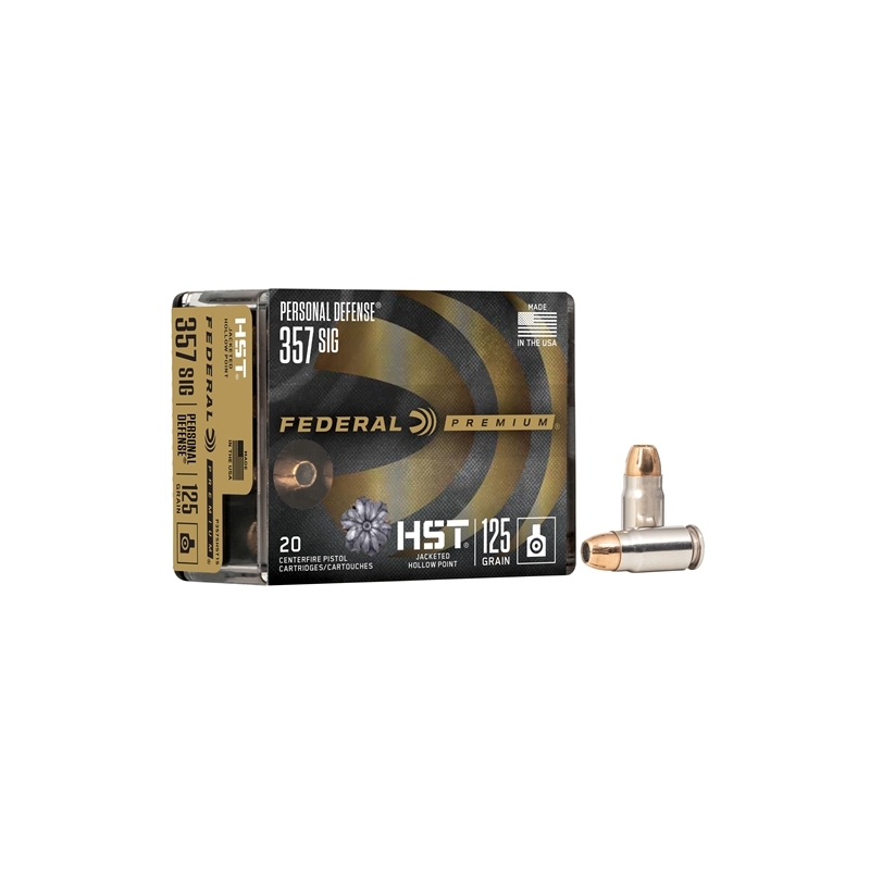 Federal HST 357 SIG Ammo 125 Grain Jacketed Hollow Point
