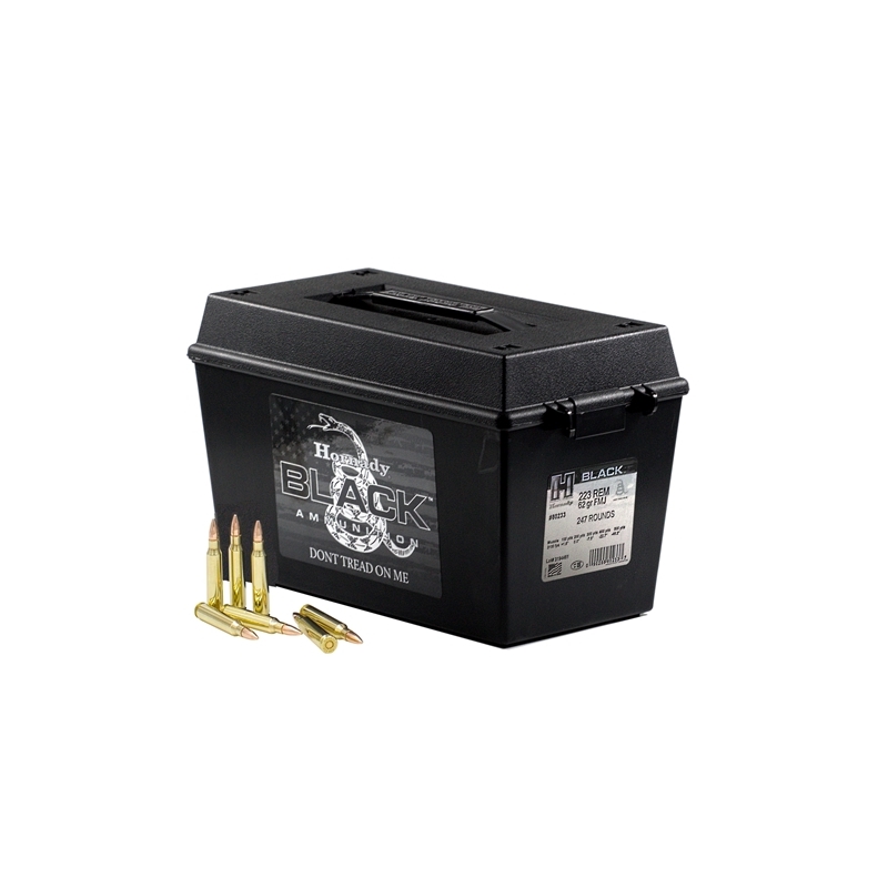 Hornady Black 223 Remington Ammo 62 Grain Full Metal Jacket Can of 247 Rounds