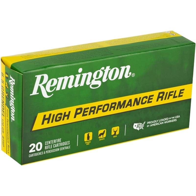 Remington High Performance Rifle 6.5 Grendel Ammo 120 Grain Hollow Point Boat Tail