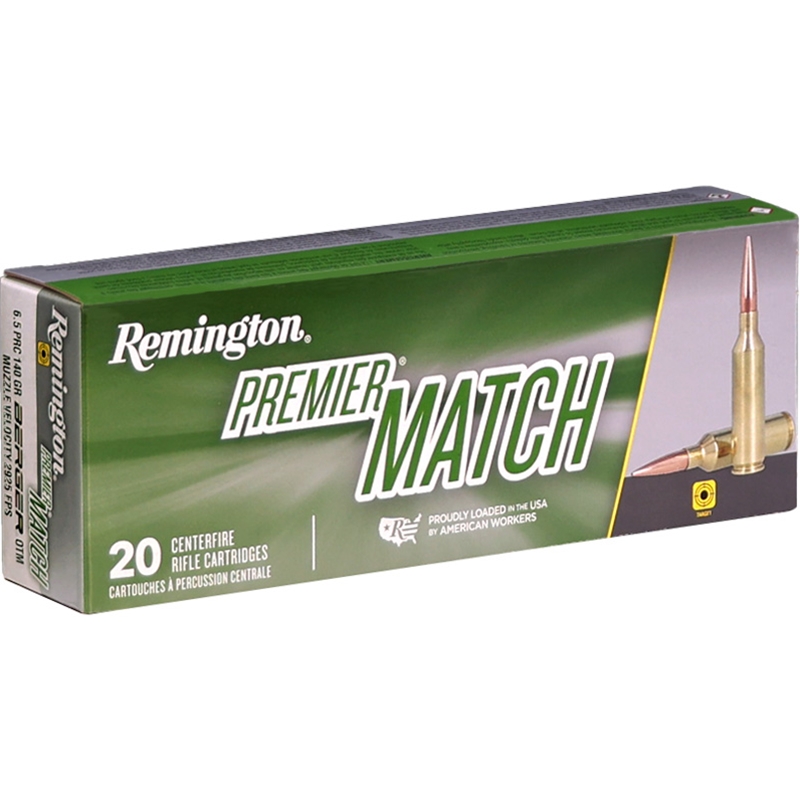 Remington Premier Match 6.5 PRC Ammo 140 Grain Open Tip Match Boat Tail - RM65PRC01