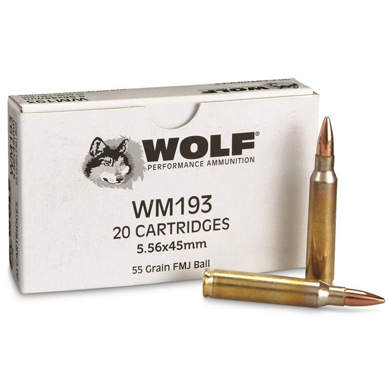 Wolf Gold 5.56mm M193 NATO Ammo 55 Grain Full Metal Jacket