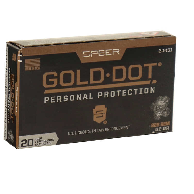 Speer Gold Dot Personal Protection 223 Remington Ammo 62 Grain Soft Point