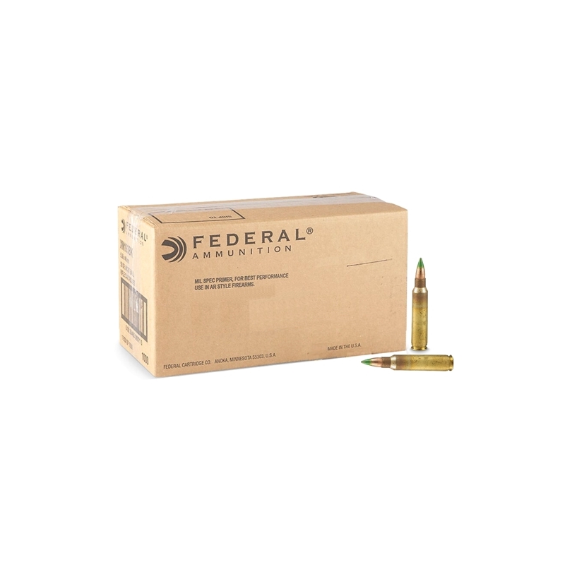 Federal American Eagle 5.56x45mm NATO M855 Ammo 62 Grain Green Tip FMJ 1000 Rounds 