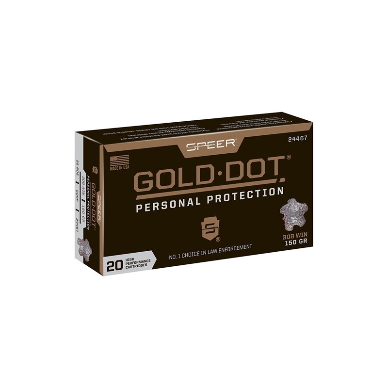 Speer Gold Dot Personal Protection 308 Winchester Ammo 150 Grain Soft Point