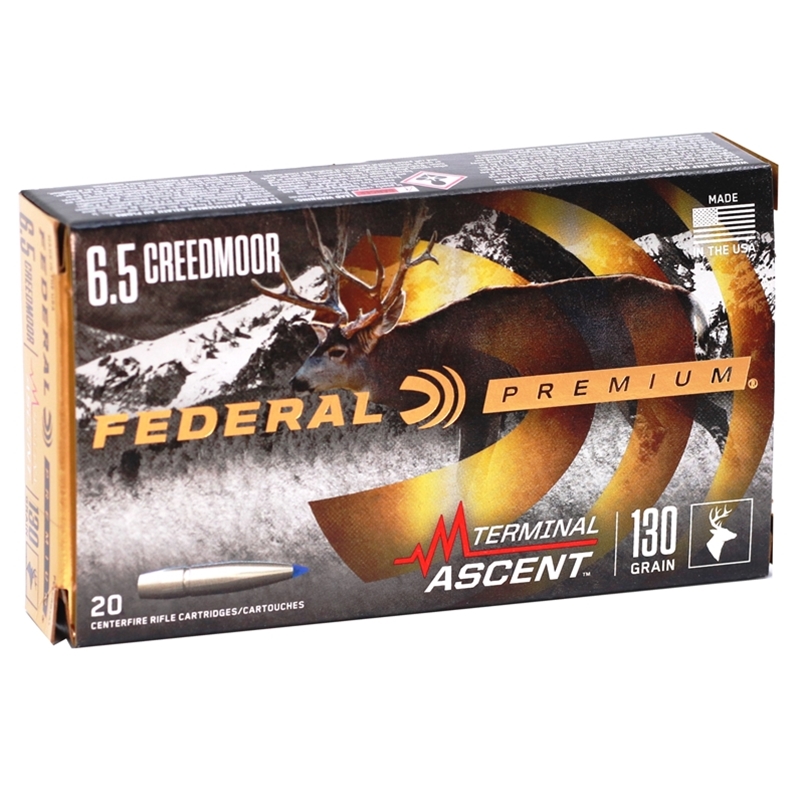Federal Premium 6.5 Creedmoor Ammo 130 Grain Terminal Ascent