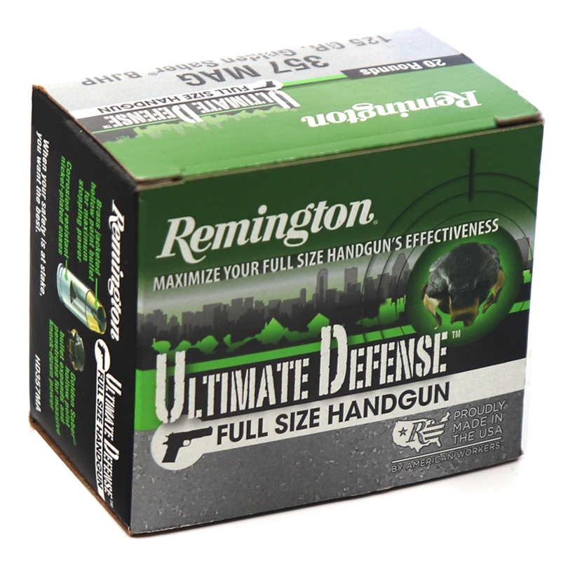 Remington HD Ultimate Defense 357 Magnum Ammo 125 Grain BJHP