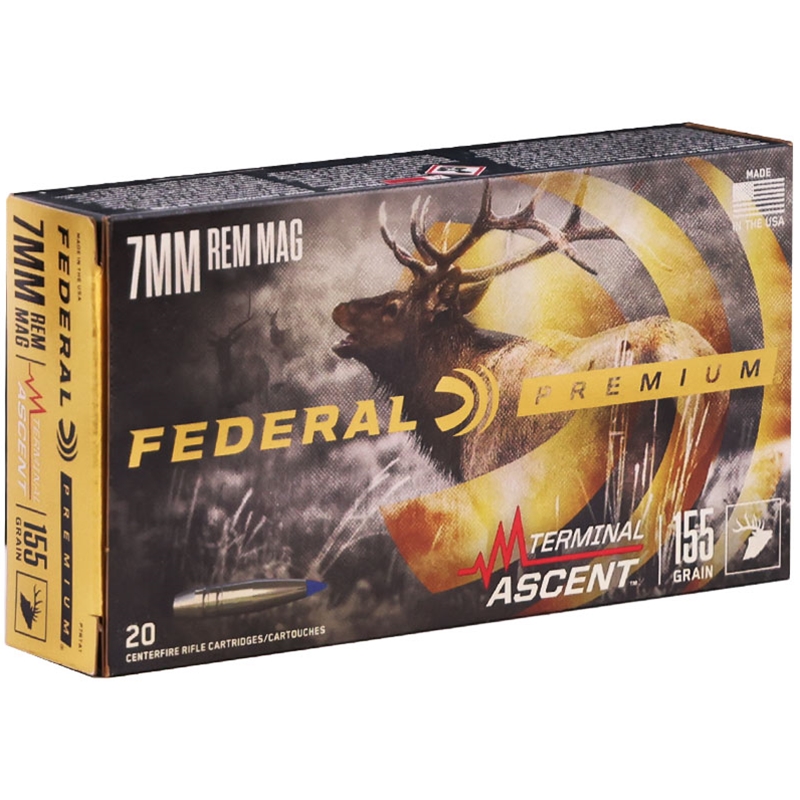 Federal Premium 7mm Remington Magnum Ammo 155 Grain Terminal Ascent - P7RTA1