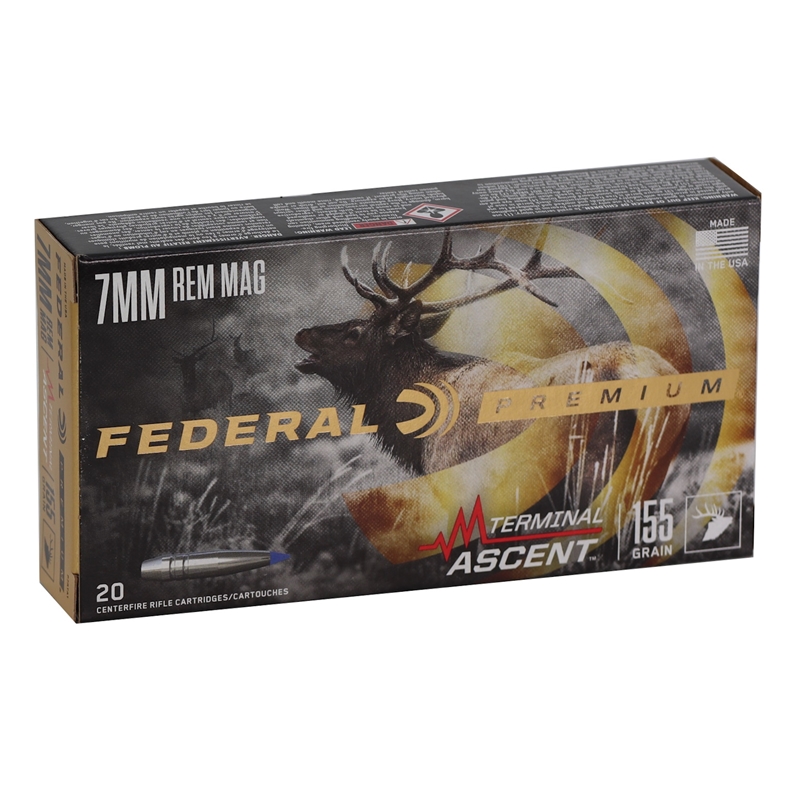 Federal Premium 7mm Remington Magnum Ammo 155 Grain Terminal Ascent