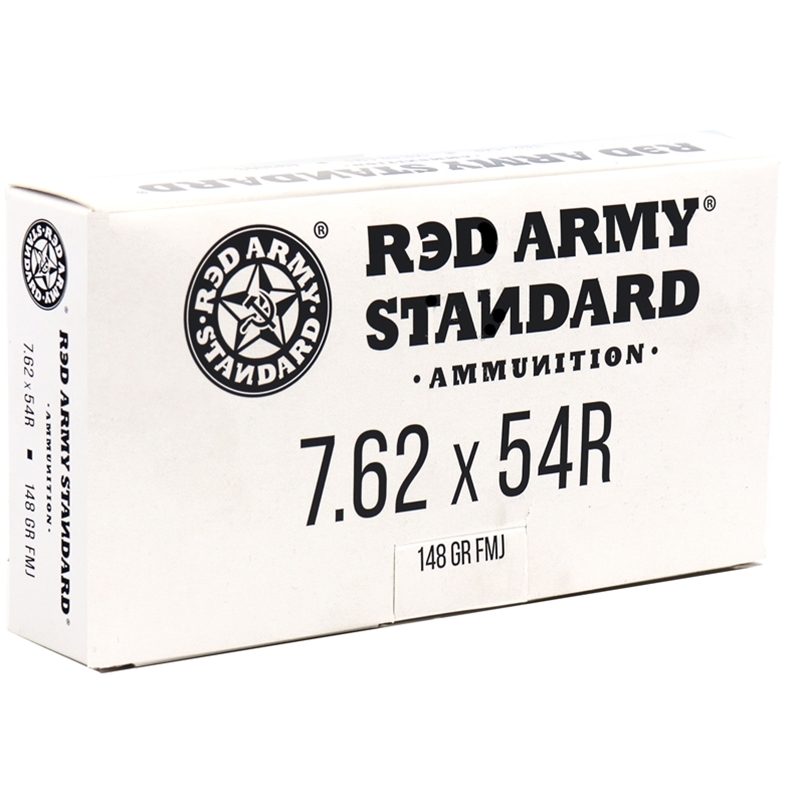 Red Army Standard 7.62x54R Ammo 148 Grain FMJ Steel Case