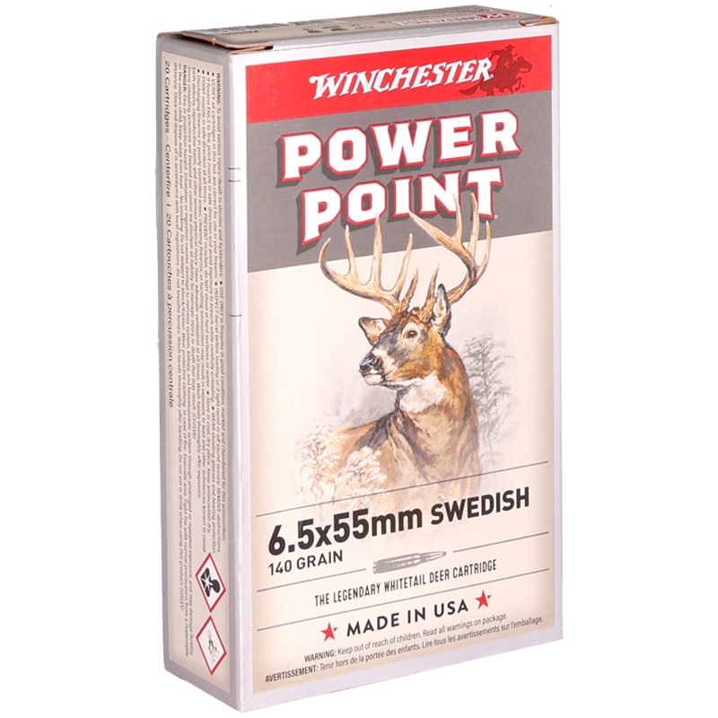 Winchester Super-X 6.5x55mm Swedish Mauser Ammo 140 Grain Power-Point 