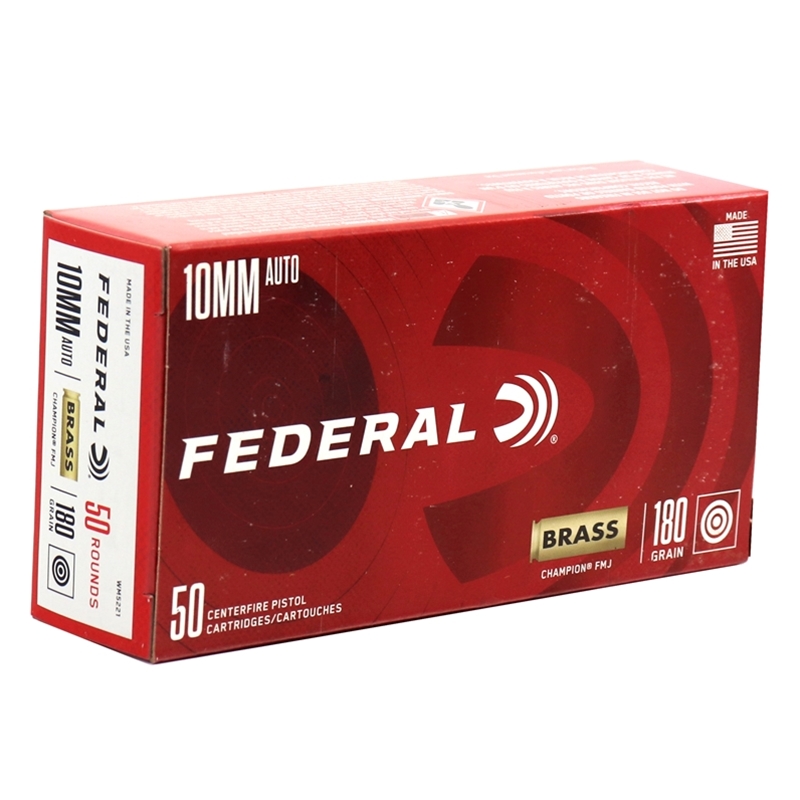 Federal Premium 10mm Auto Ammo 180 Grain Full Metal Jacket