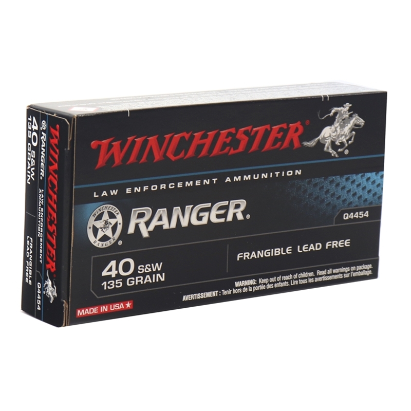 Winchester Ranger 40 S&W Ammo 135 Grain Frangible Lead Free