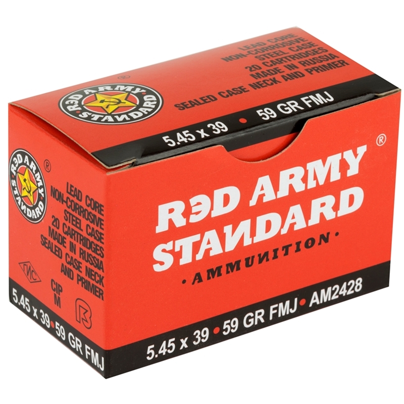 Red Army Standard 5.45x39mm Ammo 59 Grain FMJ Steel Case