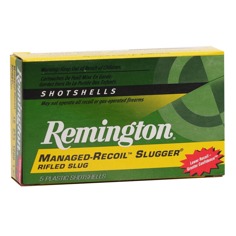 Remington Slugger Managed-Recoil 12 Gauge Ammo 2-3/4