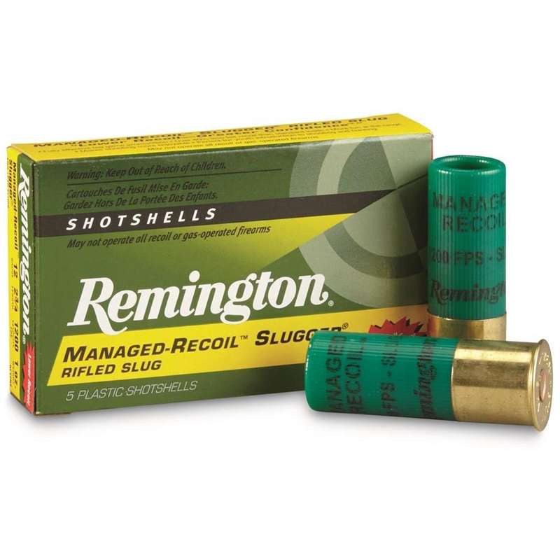 Remington Slugger Managed-Recoil 12 Gauge Ammo 2-3/4