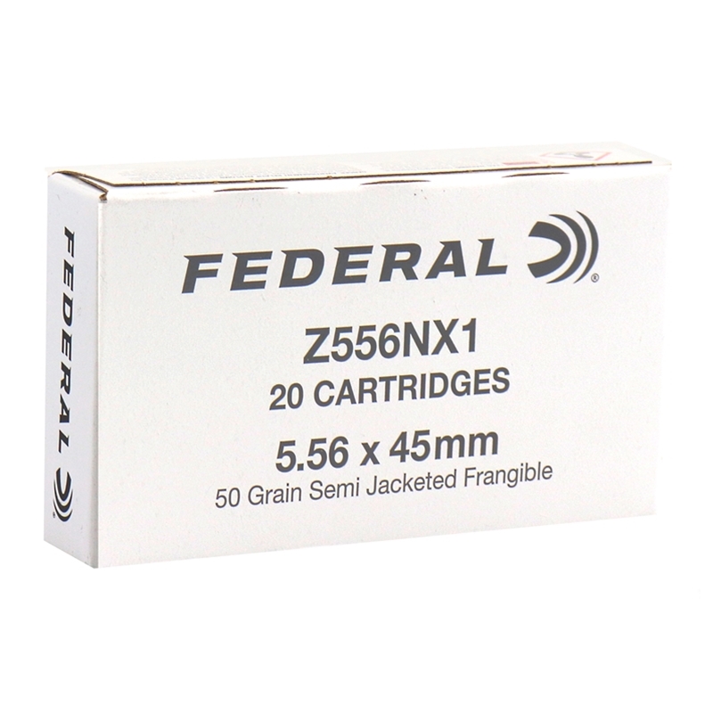 Federal Military Overrun  5.56x45mm Ammo 50 Grain Semi Jacketed Frangible