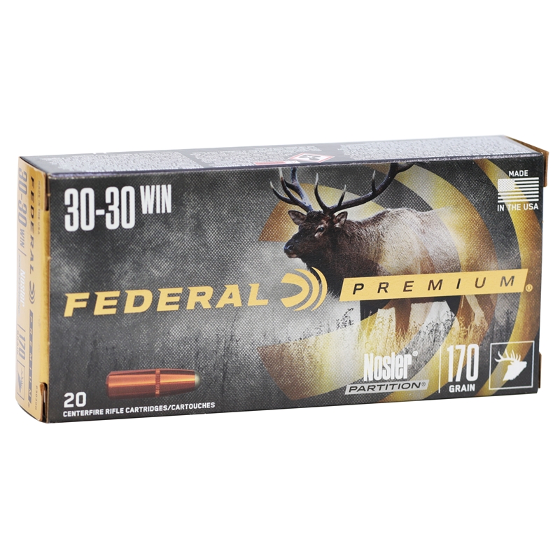 Federal Premium 30-30 Winchester Ammo 170 Grain Nosler Partition