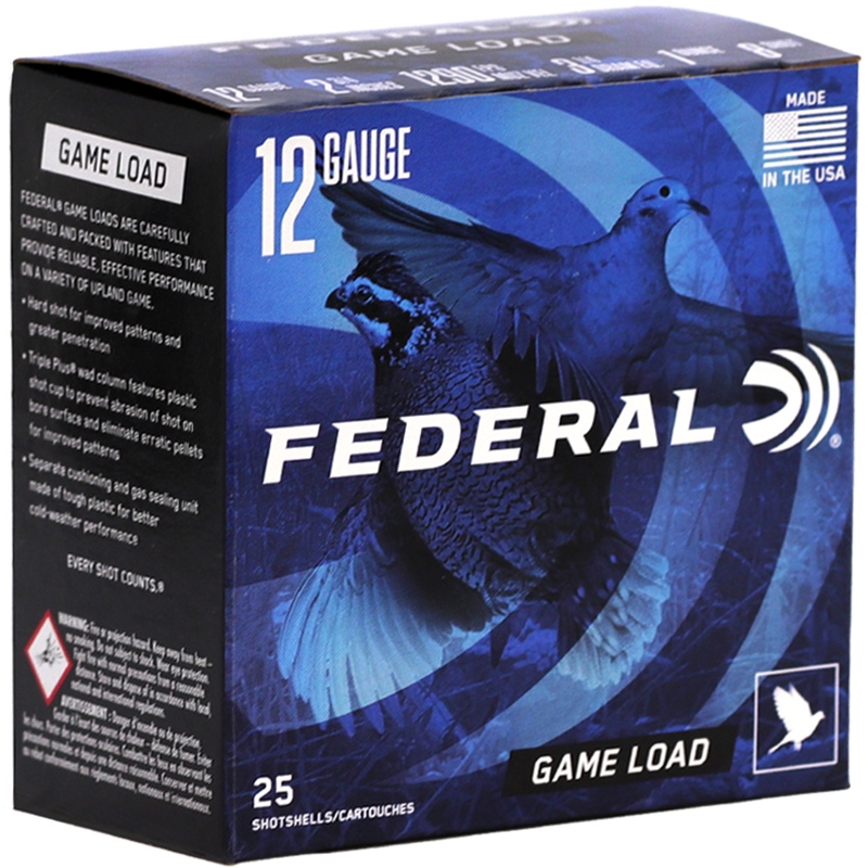 Federal Game Load 12 Gauge Ammunition 2 ¾”  1 oz #8 Shot - H121 8