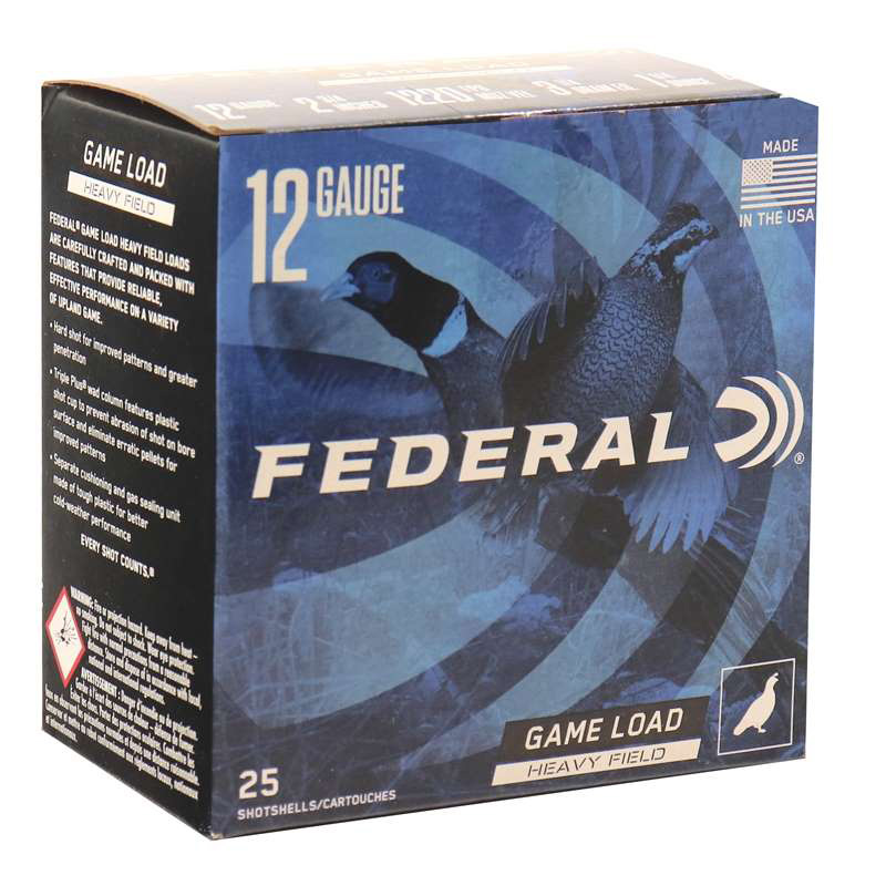 Federal Game-Shok Heavy Field 12 Gauge Ammo 2-3/4 1-1/4oz #4 Shot 250 Rounds
