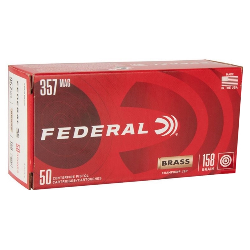 Federal Champion 357 Magnum Ammo 158 Grain Jacketed Soft Point
