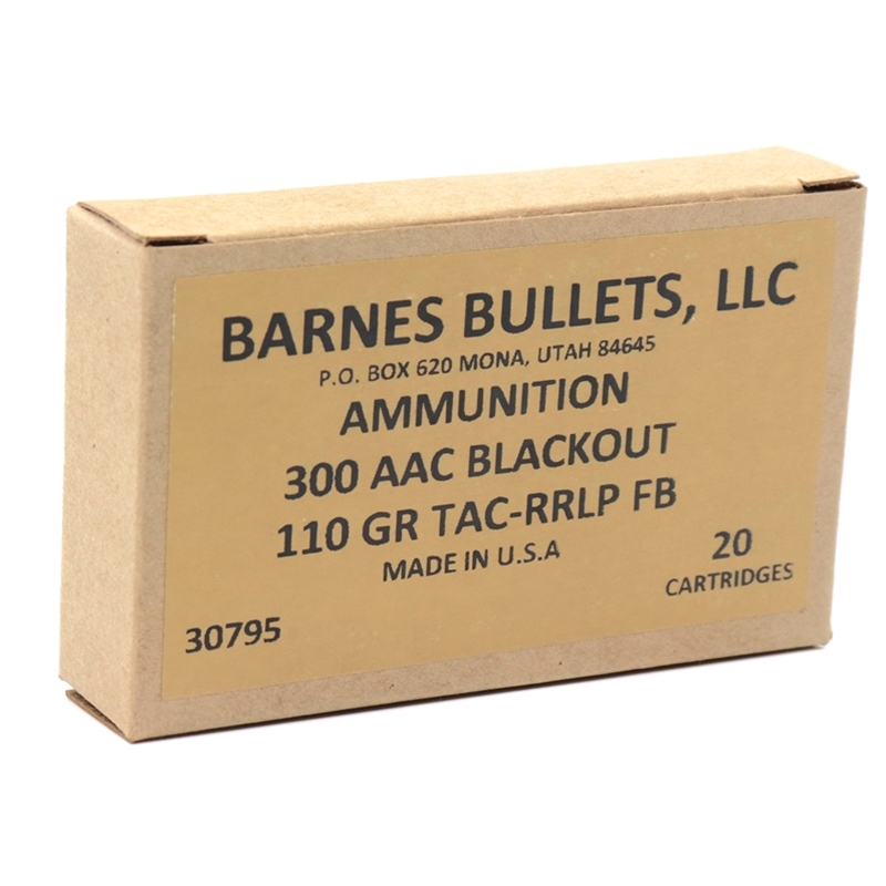 Barnes VOR-TX 300 AAC Blackout Ammo 110 Grain Tipped TAC-RRLP FB