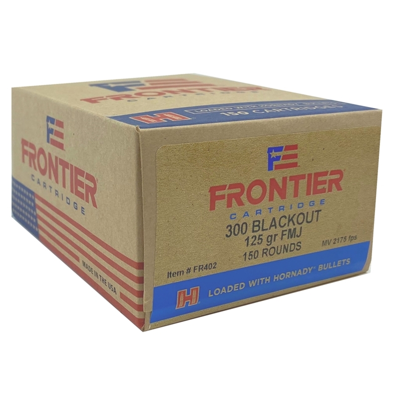 Hornady Frontier 300 Blackout Ammo 125 Grain FMJ 150 Round Box