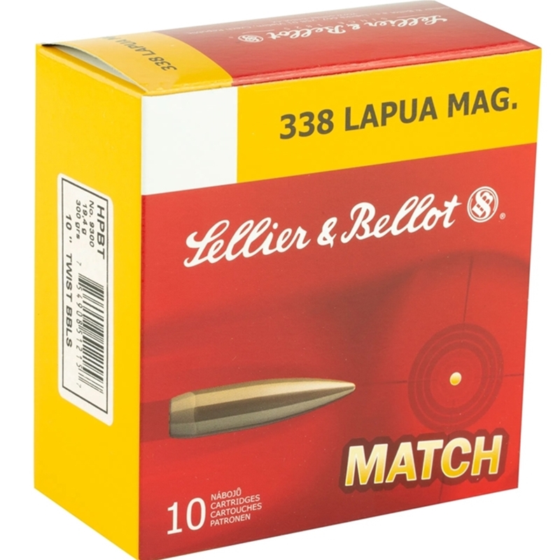 Sellier & Bellot Match 338 Lapua Magnum Ammo 300 Grain HPBT