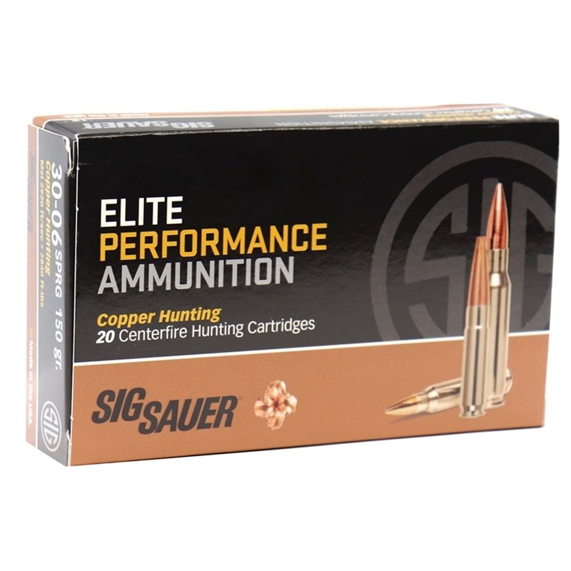 Sig Sauer Elite Performance 30-06 Springfield Ammo 150 Grain Elite Performance Copper Hunting