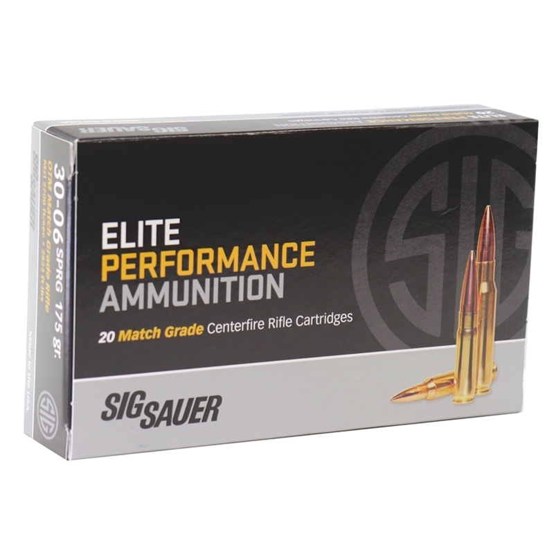 Sig Sauer Elite Performance 30-06 Springfield Ammo 175 Grain JHP  Match Grade
