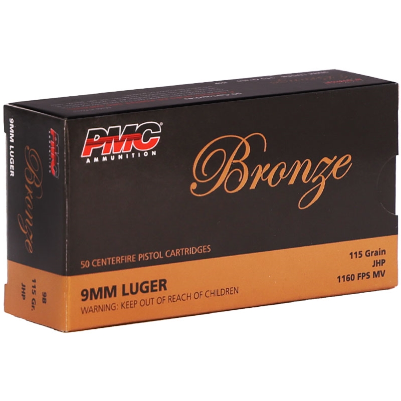 PMC Bronze 9mm Ammo 115 Grain Jacketed Hollow Point - 9B