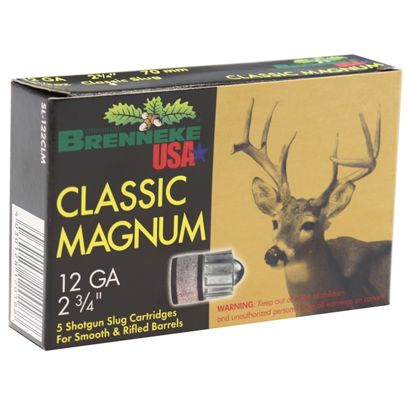 Brenneke USA Classic Magnum 12 Gauge Ammo 2-3/4