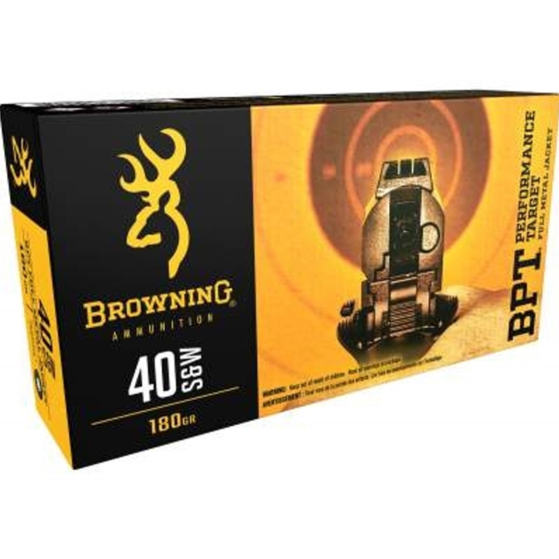 Browning BPT 40 S&W Ammo 180 Grain Full Metal Jacket