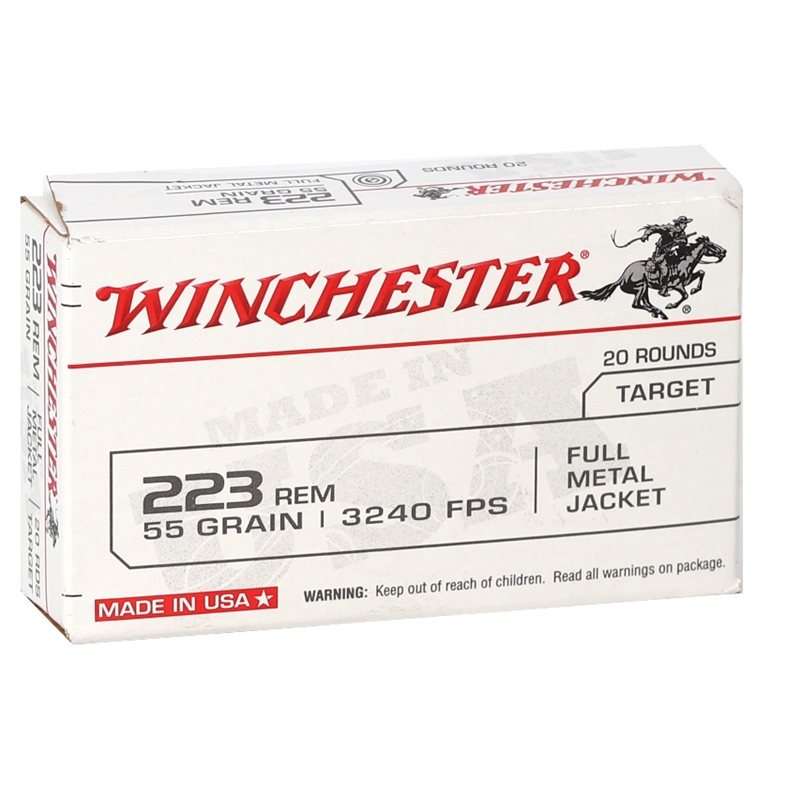 Winchester USA 223 Remington Ammo 55 Grain Full Metal Jacket
