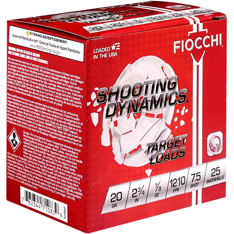 Fiocchi Shooting Dynamics 20 Gauge Ammo 2 3/4
