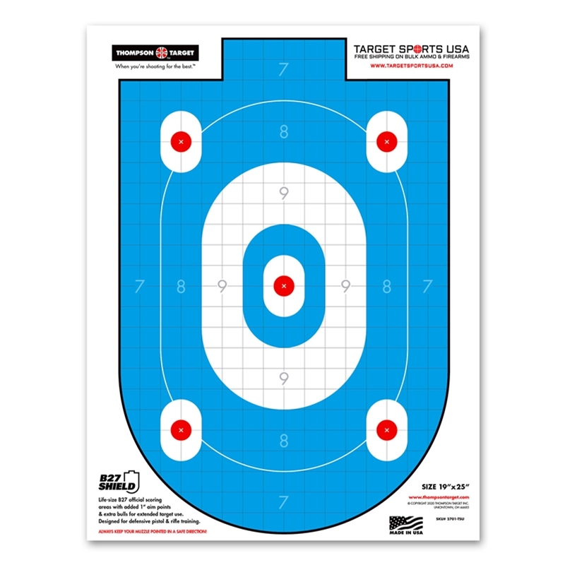 Target Sports USA B - 27 Shield Training Targets 19x25